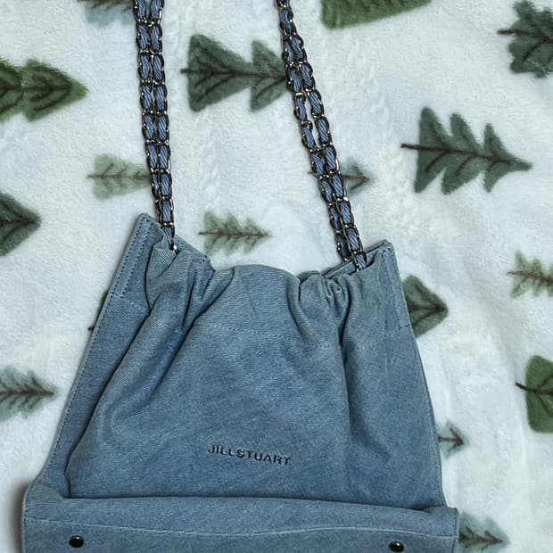 질스튜어트 코코체인 데님 드로우스트링 체인 숄더 m