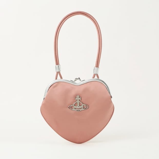 비비안 웨스트우드 벨 리-세틴 하트 프레임백 핑크