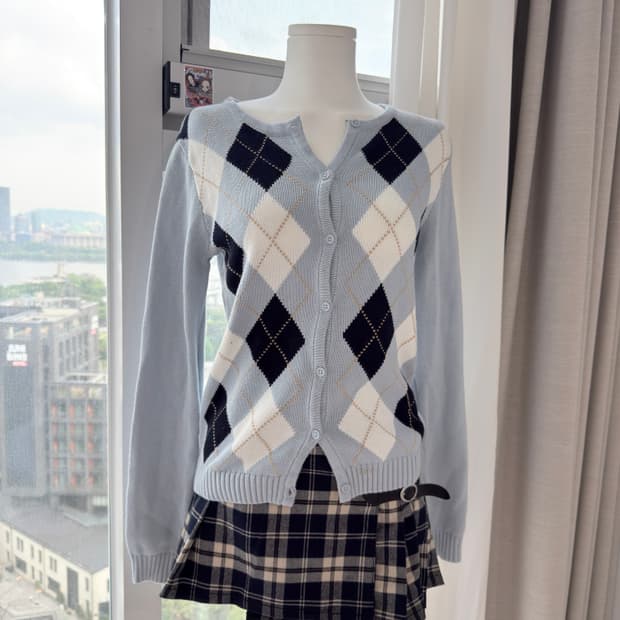 브랜디멜빌 아가일가디건/체크스커트