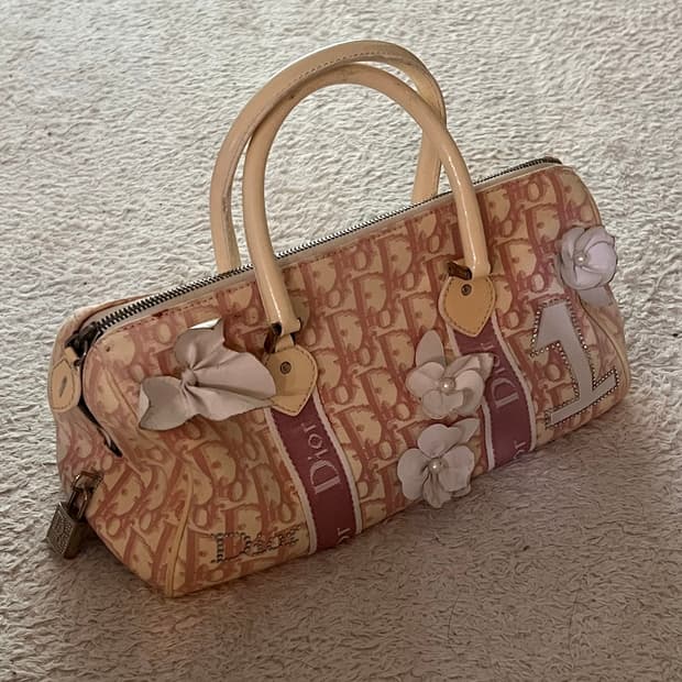 디올 오블리크 토트백 핑크