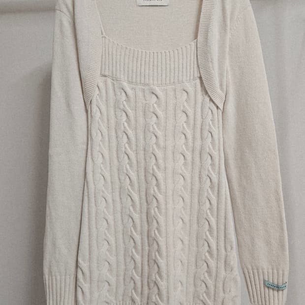 인스턴트펑크 니트 볼레로 원피스