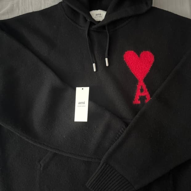 (새상품급)아미 인타르시아 빅하트 니트 후드티M