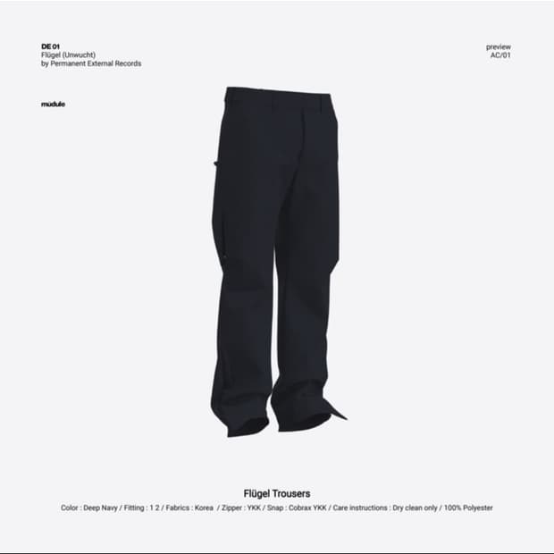 Mudule AC/01: Flügel Trousers/Deep Navy