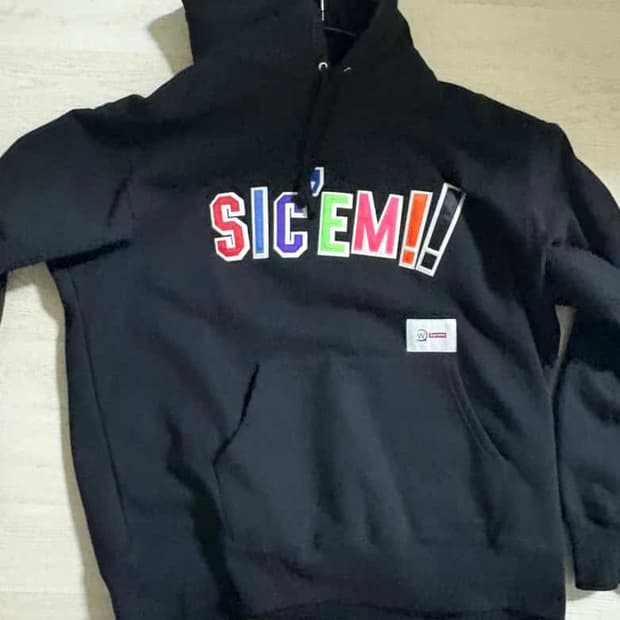 슈프림 더블탭스 후드티 L 블랙