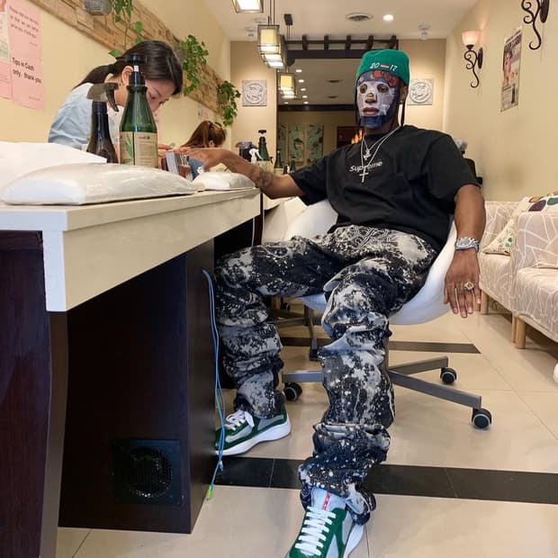 브이론 Vlone bloody osiris 커스텀 데님 [XL]