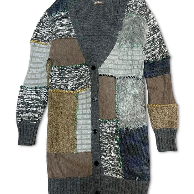 존 갈리아노 패치워크 롱 가디건