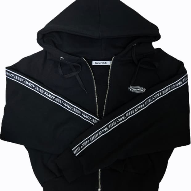Fancy Club (팬시클럽) 블랙 기모후드집업 S사이즈