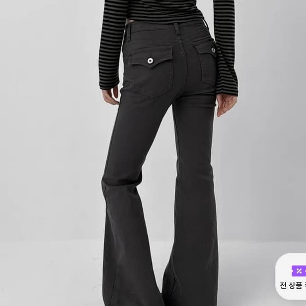 블랙업 클루브 포켓 부츠컷팬츠 차콜