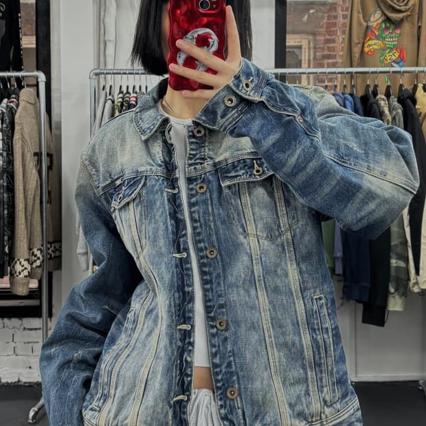 VTG 퀼팅 데님자켓