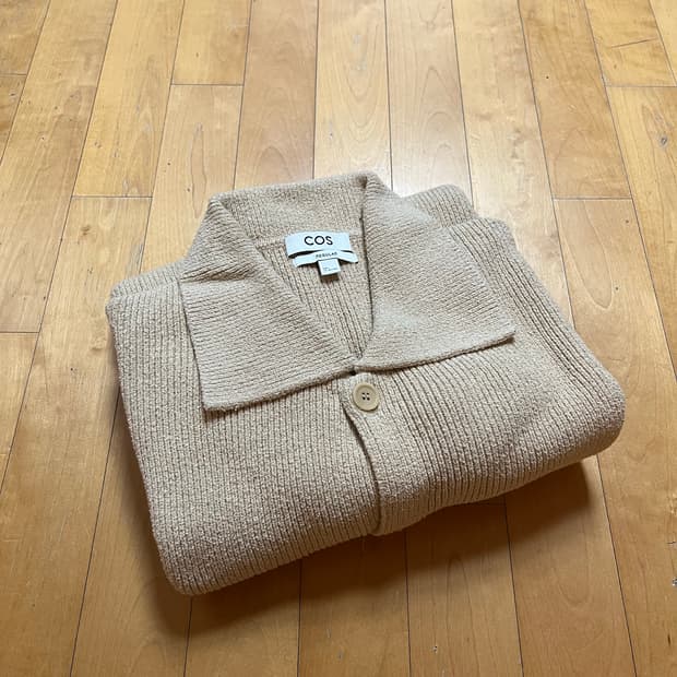 COS 부클레 니트 가디건 베이지 L사이즈