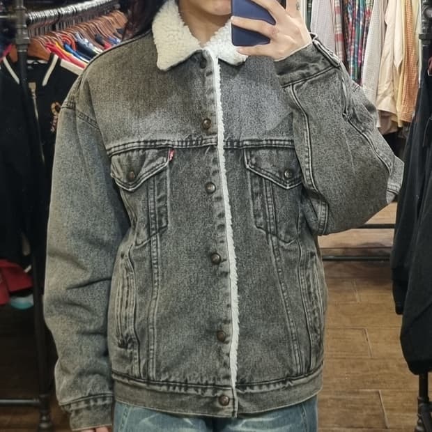 [Hi] levis 리바이스 양털 데님자켓 그레이