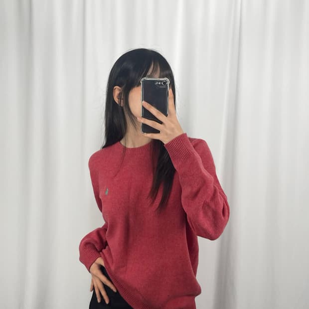 폴로 램스울 니트