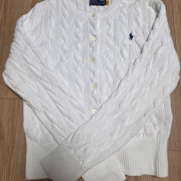 폴로 랄프로렌 케이블 니트 가디건 L