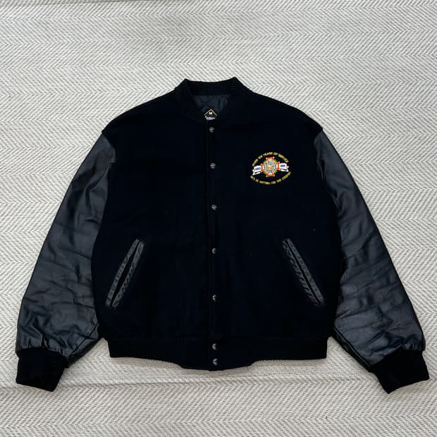 USA 네미시스 레더 바시티자켓 r2430