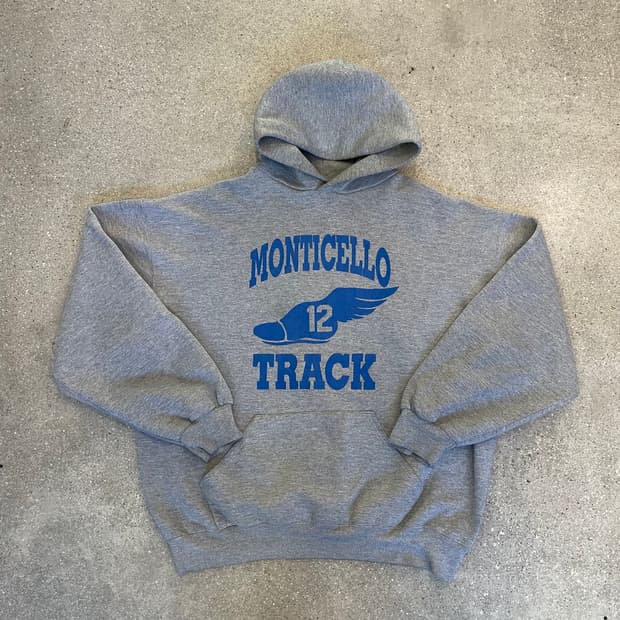 빈티지  러셀 애슬레틱 후드 그레이(블루) made in usa 