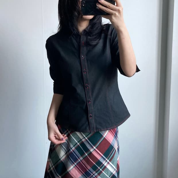 꾸레쥬 스티치 셔츠