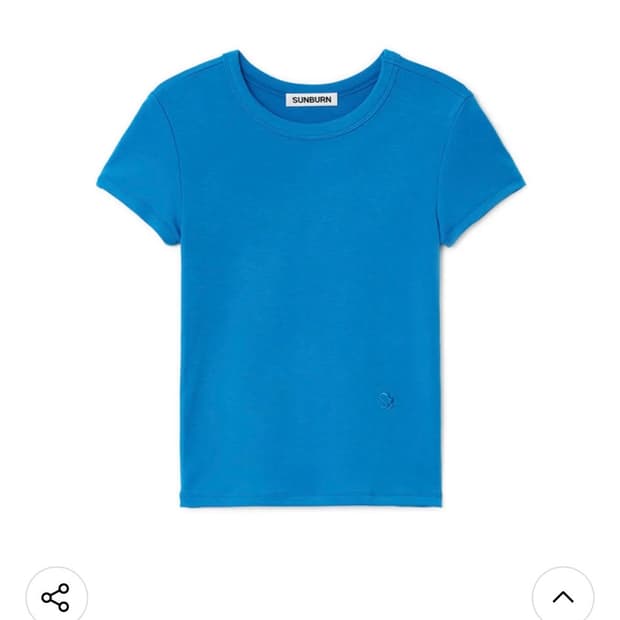 윈터 착용) 썬번프로젝트 베이직 티셔츠 스카이블루