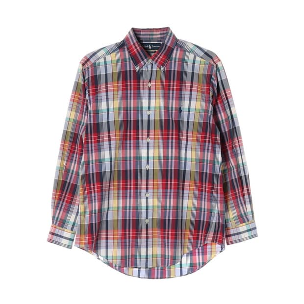 랄프로렌 체크셔츠 M