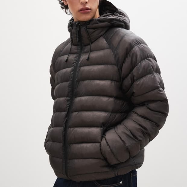 (XL) 수아레 라이트 시어쉘 패딩 점퍼 브라운