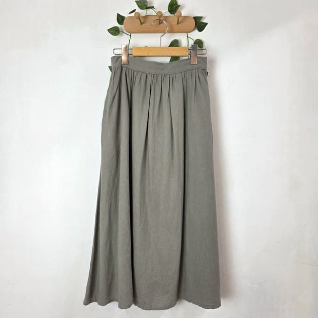 earth music 뮤트 린넨 롱스커트
