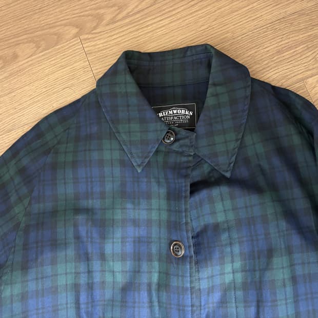 새상품급 파르티멘토 울라이크 발마칸 맥코트 타탄체크코트 바람막이 남sm