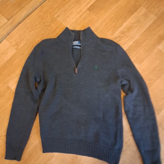 폴로 랄프로렌 반짚업 니트 S(95~100)