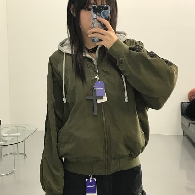 콜자 카키 항공점퍼