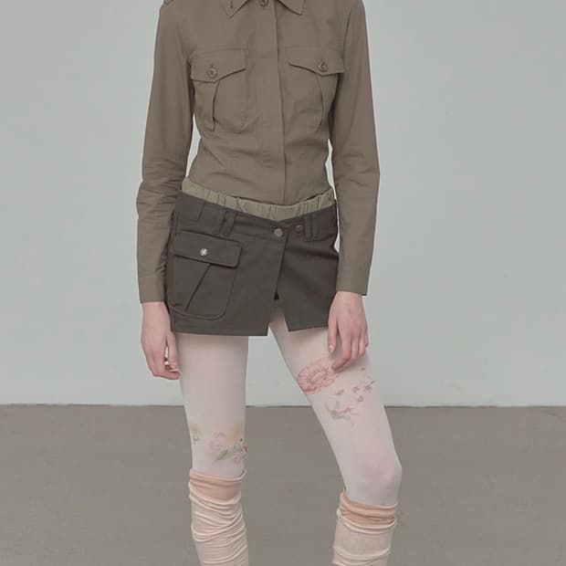 26SS OPEN YY camp mini skirt M