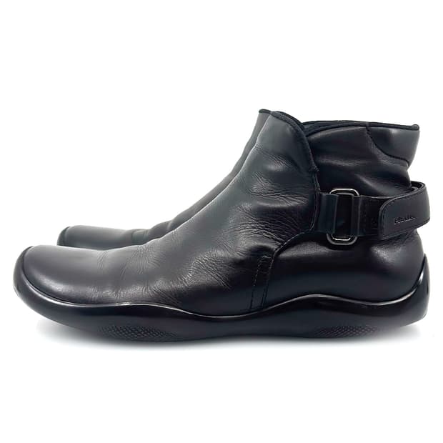 Prada Sport Strap Leather Boots/ Uk 5.5 