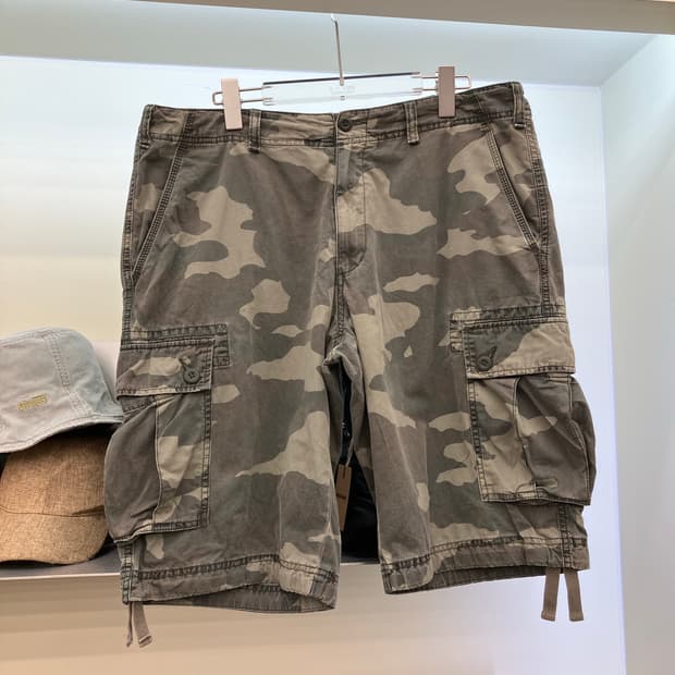워싱 카모 카고팬츠