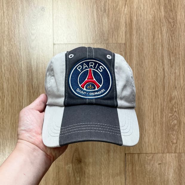 국내 유일 PSG 파리생제르망 빅 자수 로고 오피셜 투톤 볼캡 모자