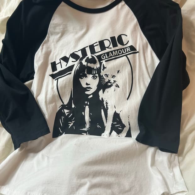 Hysteric glamour 우먼 캣 7부 티셔츠