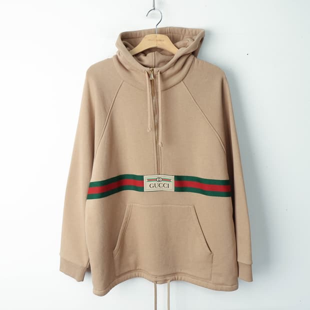 100/구찌 반집업 스웻 후드티