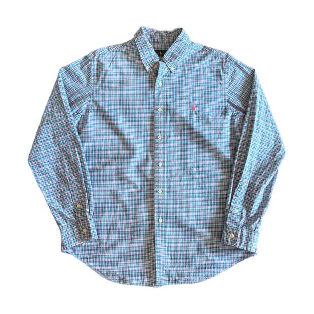 PRL button down gingham check shirts