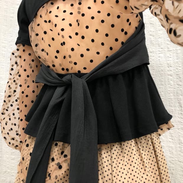 Dot sheer blouse