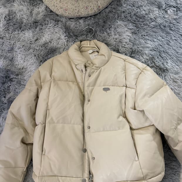 팔렛 Fallett 아이보리 xs 90 레더 패딩