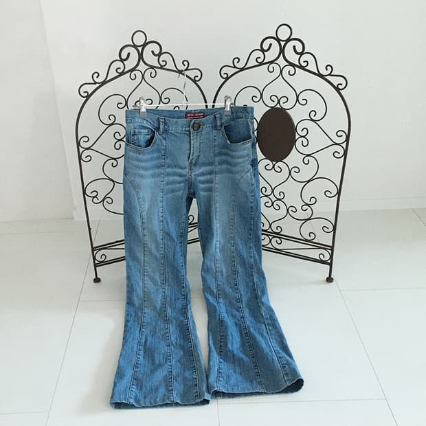 vintage flare denim pants