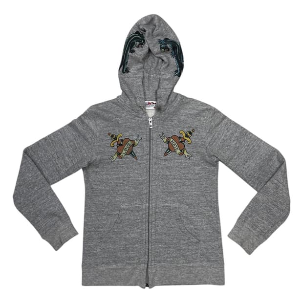 히스테릭 글래머 아카이브 사랑과 증오 후드 집업 자켓