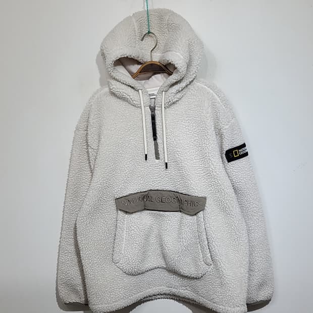 (L) 내셔널지오그래픽 플리스 아노락 점퍼 뽀글이 후리스 자켓 