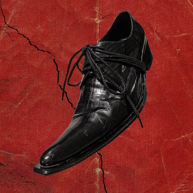 Japanese 90s 포인티드 롱 노즈 더비 슈즈 275