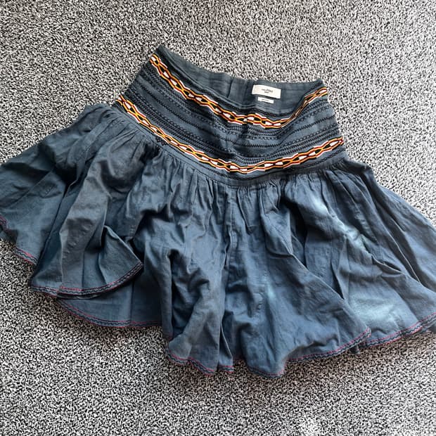 이자벨마랑 브리다 자수 스커트