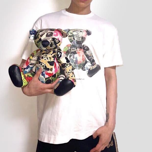 베이프 2003년 초기 멀티 피사체카모 테디베어 인형