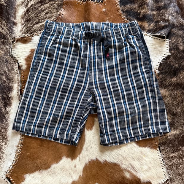 Gramicci Blue Check pattern Half pants