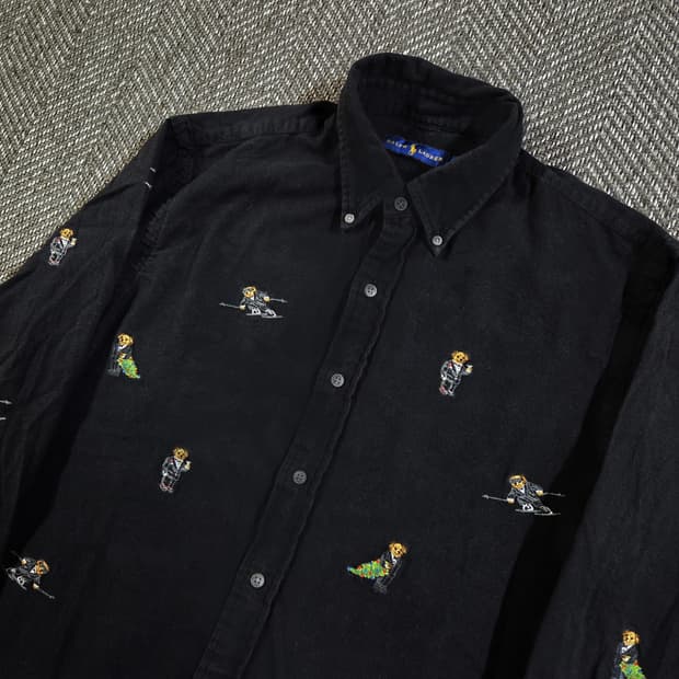 폴로 랄프로렌 멀티 베어 블랙 셔츠