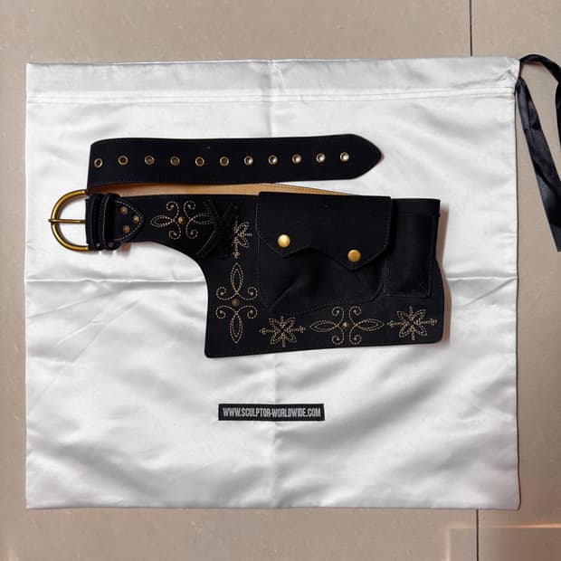 스컬프터 웨스턴 벨트 백 블랙