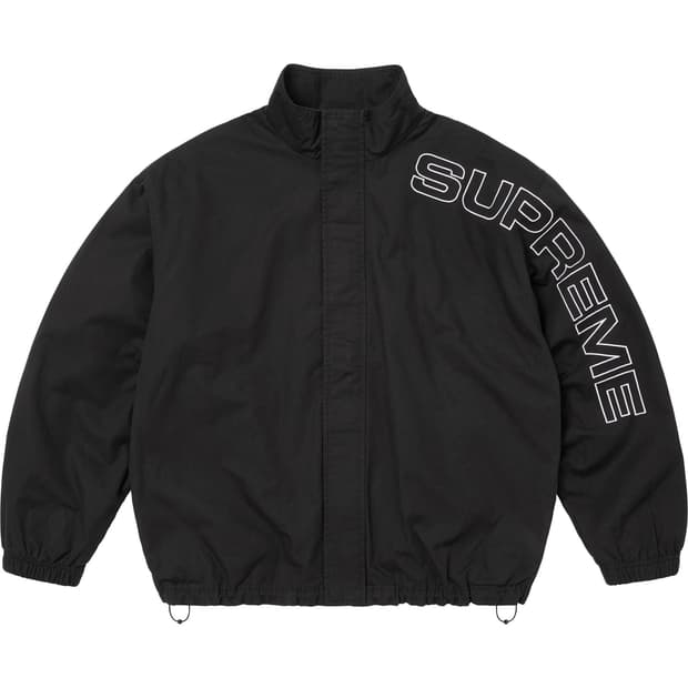 슈프림 스펠아웃 자수 립스탑 트랙 자켓 블랙 - 25FW M 