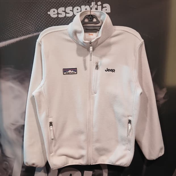 지프 플리스 자켓 화이트