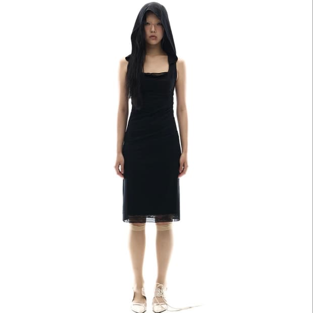 오호스 후드 미디 드레스 Flatseam Halter Midi Dress
