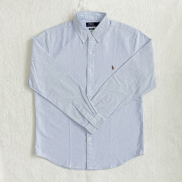 폴로랄프로렌 옥스포드 스트라이프 서츠 블루