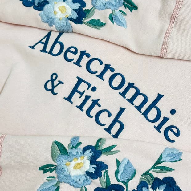아베크롬비 플라워 자수 빈티지 후드티